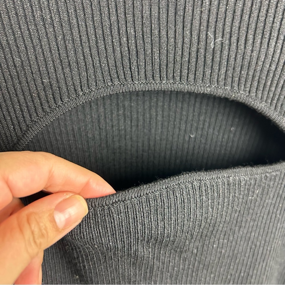NWT Joe's Jeans Wool blend Riya sweater long-sleeve mock neck jet black size: M - Picture 4 of 12